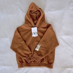 Zara girls cropped hoodie